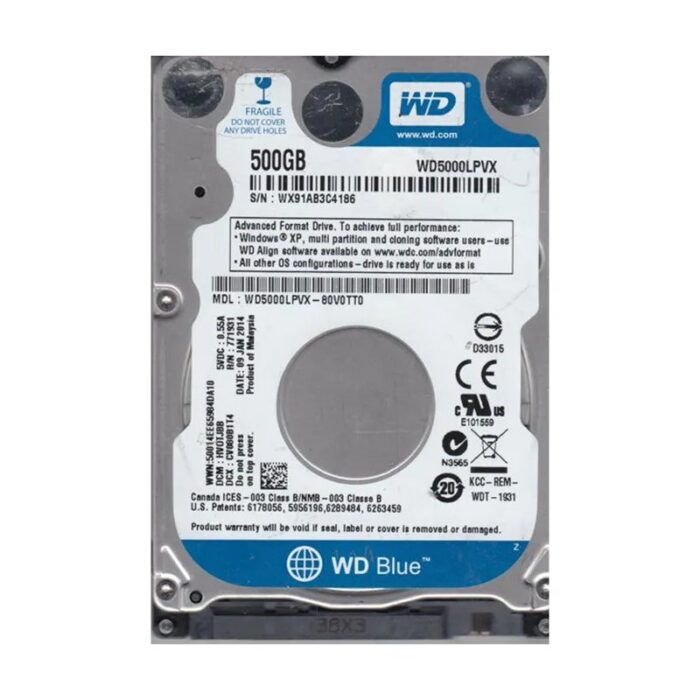 Western Digital WD5000LPVX 500GB 5400RPM SATA HDD