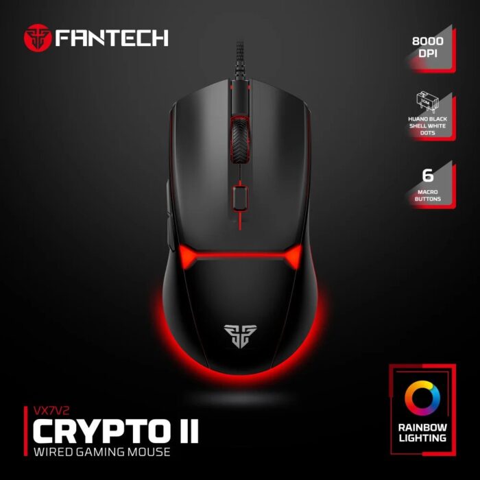 Fantech CRYPTO II VX7V2 Gaming Mouse (Black)