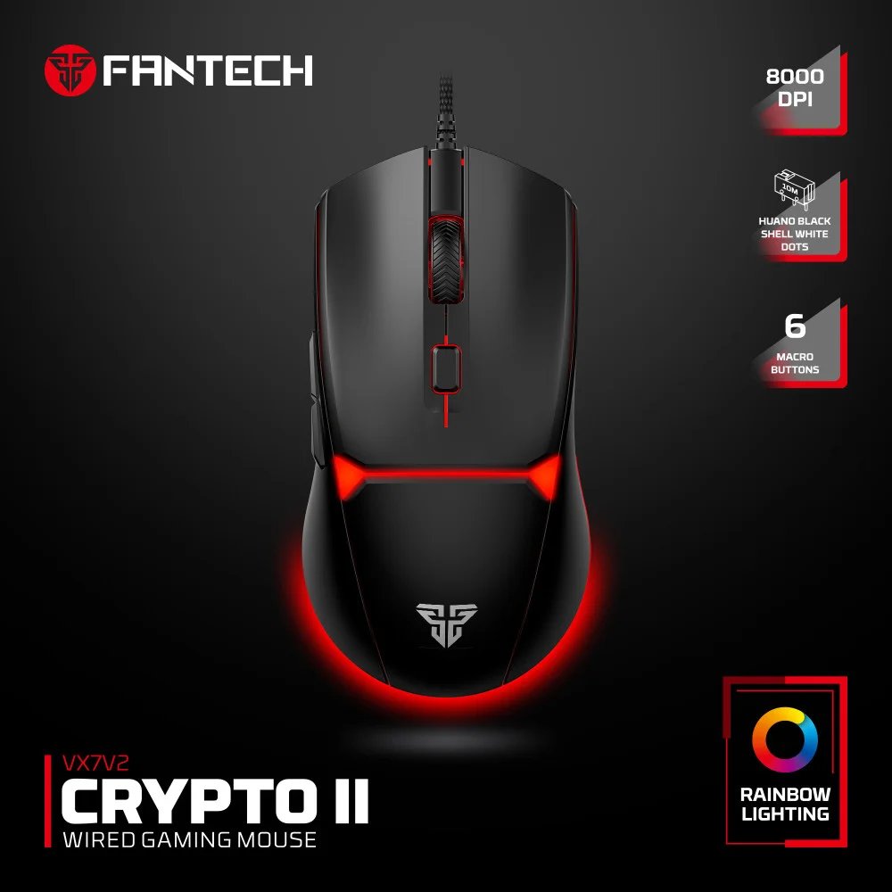Fantech CRYPTO II VX7V2 Gaming Mouse (Black)
