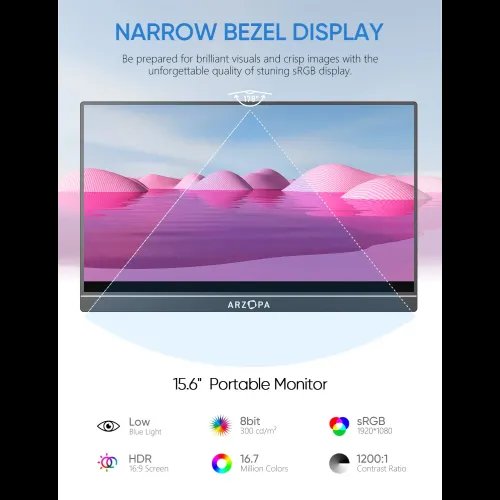 Arzopa A1 15.6" FHD IPS Portable Monitor - Image 2