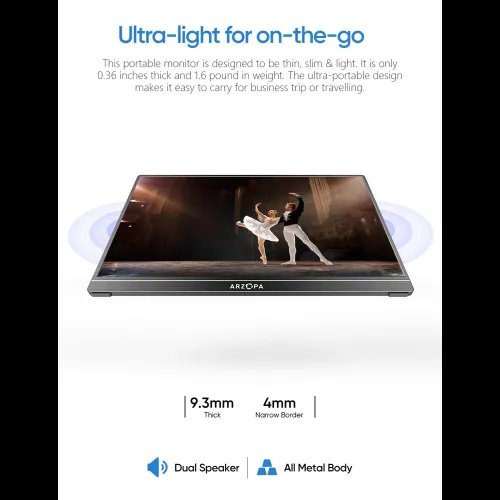 Arzopa A1 15.6" FHD IPS Portable Monitor - Image 4