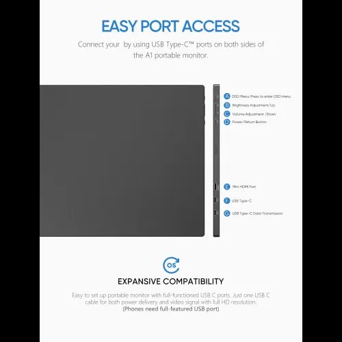 Arzopa A1 15.6" FHD IPS Portable Monitor - Image 6