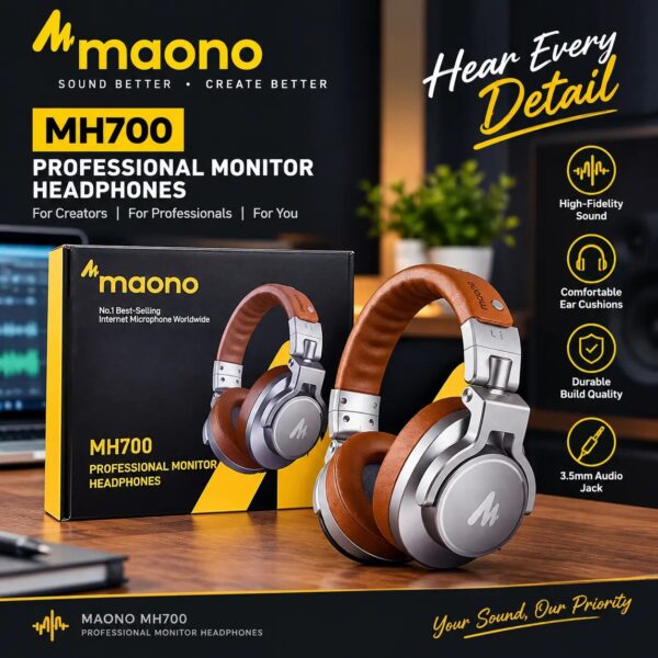 MAONO MH700 Wired Studio Monitor Headphone